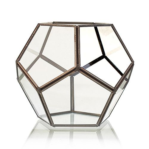 KDMD Glass Terrarium - Large Octagon in Brown - image 1