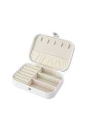 SHEONLY Women's Portable Multi-functional Jewellery Storage Box in White - thumbnail 3