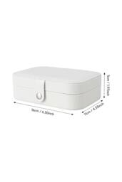SHEONLY Women's Portable Multi-functional Jewellery Storage Box in White - thumbnail 6