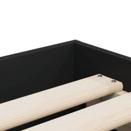 Berkfield Home Modern Bed Frame with Drawers without Mattress Black 100x200 cm - thumbnail 9