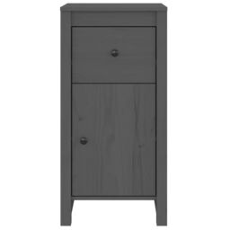 Berkfield Home Sideboards 2 pcs Grey 40x35x80 cm Solid Wood Pine - Size: 40 x 35 x 80 cm - thumbnail 5