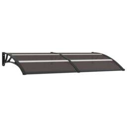 Berkfield Home Door Canopy Black 200x80 cm PC - thumbnail 1