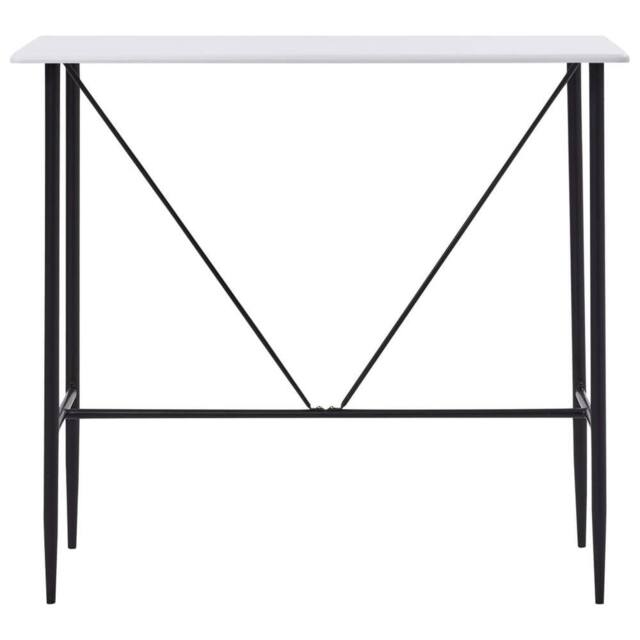 Berkfield Home Bar Table White 120x60x110 cm MDF - Size: 120 x 60 x 110 cm - image 1