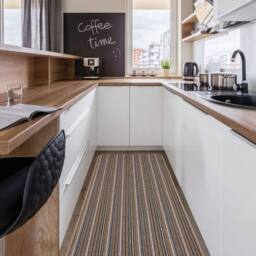 The Rug Shop UK Mocha blue Machine Washable AntiSlip Polypropylene Floor Mat in Brown - Size: 67 cm x 200 cm - thumbnail 2