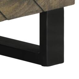 Berkfield Home TV Cabinet Black 80x33x46 cm Solid Wood Mango - Size: 80 x 33 x 46 cm - thumbnail 9