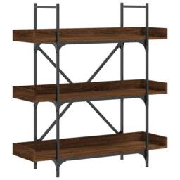 Berkfield Home Bookcase 3-Tier Brown Oak 100x33x108.5 cm Engineered Wood - thumbnail 1