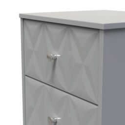 Ready Assembled 2 U Memphis 3 Drawer Bedside (Ready Assembled) in Grey - Size: Small - thumbnail 5