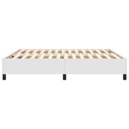 Berkfield Home Box Spring Bed Frame White 180x200cm Super King Faux Leather - thumbnail 6