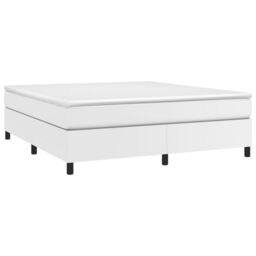 Berkfield Home Box Spring Bed Frame White 180x200cm Super King Faux Leather - thumbnail 3
