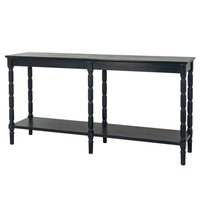 Lemon Pavilion Furniture and Decor Contour Collection Large Console Table - Wood - L40xW160xH80 cm Black
