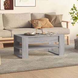 Berkfield Home Decorative Coffee Table Grey Sonoma 102x55x45 cm Engineered Wood - Size: 102 x 55 x 45 cm - thumbnail 2