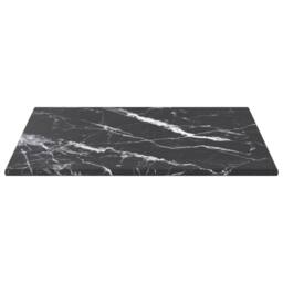 Berkfield Home Table Top Black 30x30 cm 6 mm Tempered Glass with Marble Design - thumbnail 3