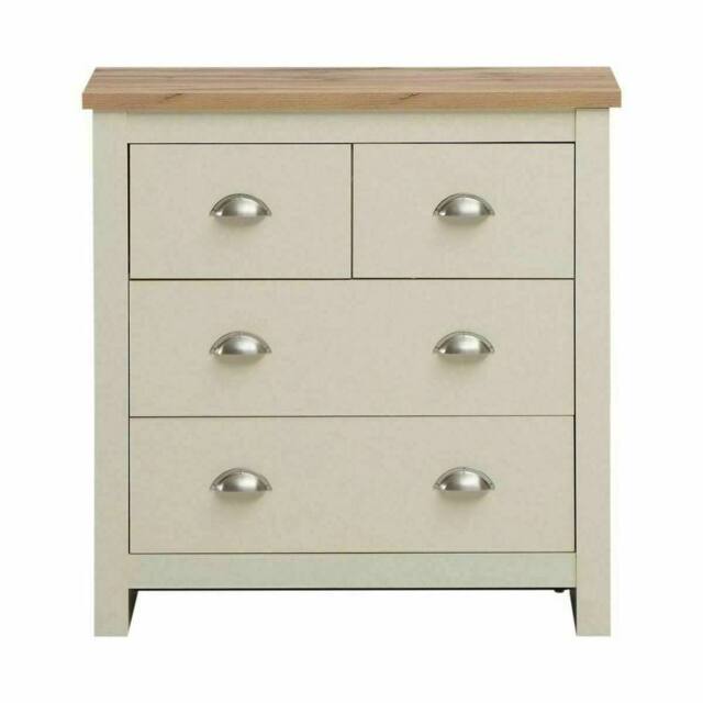 FORGEVIO Cream Oak 2+2 4 Drawer Chest of Drawers in Natural - image 1
