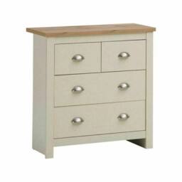 FORGEVIO Cream Oak 2+2 4 Drawer Chest of Drawers in Natural - thumbnail 2