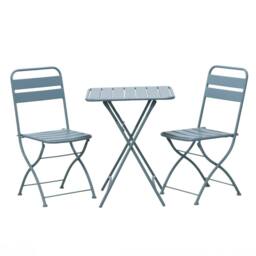 Artemis Home Colourways Vibrant Folding Patio or Balcony Set in Light Blue - thumbnail 4