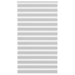Berkfield Home Zebra Blind Light Grey 130x200 cm Fabric Width 125.9 cm Polyester - thumbnail 1