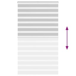 Berkfield Home Zebra Blind Light Grey 130x200 cm Fabric Width 125.9 cm Polyester - thumbnail 5