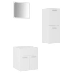 Berkfield Home Bathroom Furniture Set White Engineered Wood - thumbnail 2