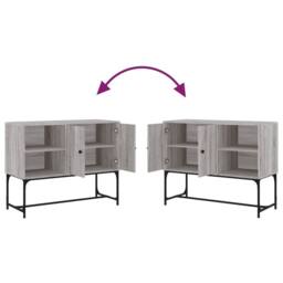 Berkfield Home Sideboard Grey Sonoma 100x40x79.5 cm Engineered Wood - thumbnail 9