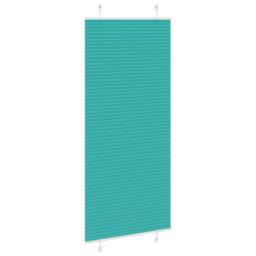 Berkfield Home Pleated Blind Petrol Green 90x200 cm Fabric Width 89.4 cm Polyester in Aqua - thumbnail 4