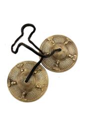 KDMD Tibetan Tingsha Bell Five Buddhas Meditation Cymbals 9.5cm in Gold - thumbnail 2