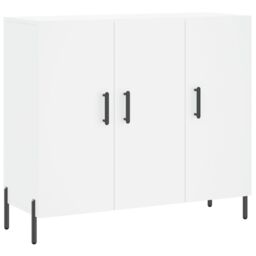 Berkfield Home Sideboard White 90x34x80 cm Engineered Wood - Size: 90 x 34 x 80 cm - thumbnail 2