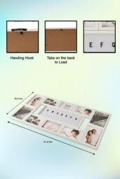 Arpan Multi Aperture Holds 10 Photos 4x6 & 5x7 Inch in White - thumbnail 2
