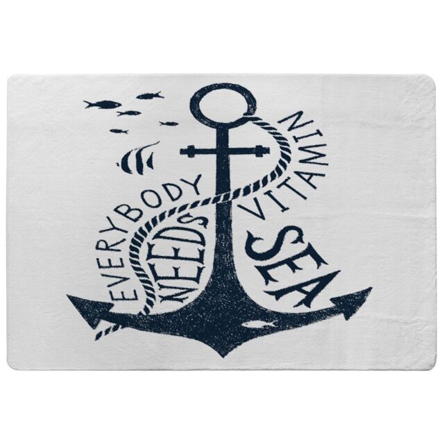 Benjamin Tate Design Everybody Needs Vitamin Sea Rug in Natural - Size: Large - image 1