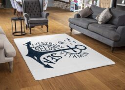 Benjamin Tate Design Everybody Needs Vitamin Sea Rug in Natural - Size: Large - thumbnail 2