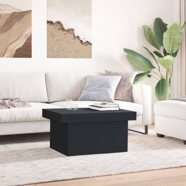 Berkfield Home Decorative Coffee Table Black 80x55x40 cm Engineered Wood - Size: 80 x 55 x 40 cm - image 1