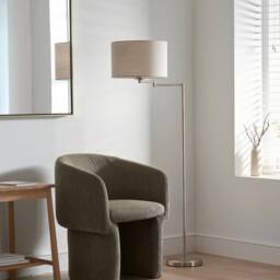 Pagazzi Marston Satin Nickel Floor Lamp in Silver - thumbnail 2