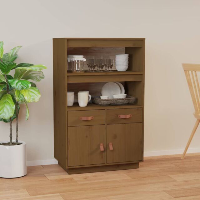 Berkfield Home Highboard Honey Brown 67x40x108.5 cm Solid Wood Pine - image 1