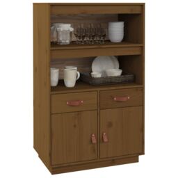Berkfield Home Highboard Honey Brown 67x40x108.5 cm Solid Wood Pine - thumbnail 4