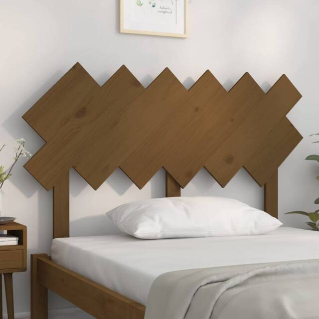 Berkfield Home Beautiful Bed Headboard Honey Brown 122.5x3x80.5 cm Solid Wood Pine - image 1