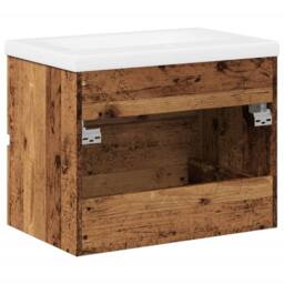 Berkfield Home Sink Cabinet with Built-in Basin Old Wood 61x39.5x49 cm in Brown - thumbnail 8