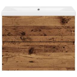 Berkfield Home Sink Cabinet with Built-in Basin Old Wood 61x39.5x49 cm in Brown - thumbnail 5