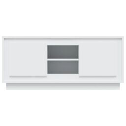 Berkfield Home TV Cabinet White 102x35x45 cm Engineered Wood - Size: 102 x 35 x 45 cm - thumbnail 6