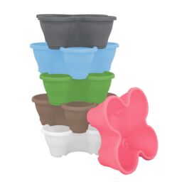 simpa 6PC Quad-Pot Stackable Modular Planters - thumbnail 1