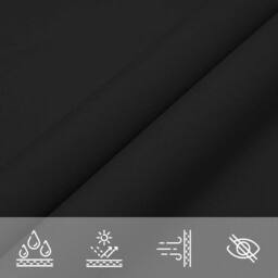 Berkfield Home Sunshade Sail Oxford Fabric Square 2x2 m Black - thumbnail 8