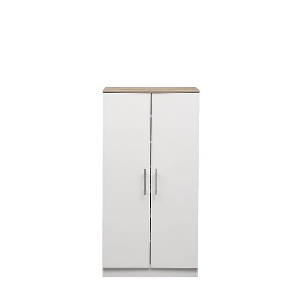 Moderna White Oak 7-Tier Shoe Rack for Size 13 Boots, 2 Doors, 6 Shelves, 55x35.5x108cm - Size: 55x35.5x108 cm - image 1