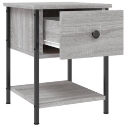 Berkfield Home Bedside Tables 2 pcs Grey Sonoma 34x35.5x45 cm Engineered Wood - thumbnail 6