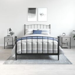 Berkfield Home Bedside Tables 2 pcs Grey Sonoma 34x35.5x45 cm Engineered Wood - thumbnail 1