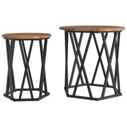 Berkfield Home Old wood Wood & Metal Medium Decorative Inlays in Brown - thumbnail 2
