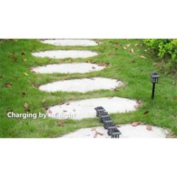 VOGREX 6 PACK LED Solar Garden Lights, Cold White Pathway Lighting in Cool White - thumbnail 5