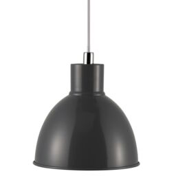 Nordlux Industrial Indoor Pendant Light Black Metal E27 White Inner - Mains Powered, IP20 - thumbnail 2