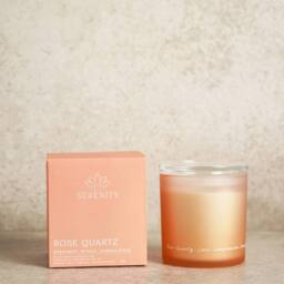 Serenity Quartz Crystal Infused Candle in Pink - thumbnail 1