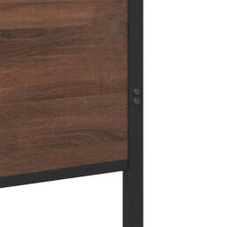 Berkfield Home Metal Bed Frame without Mattress Brown Oak 120x200 cm - Size: Small Double - thumbnail 8