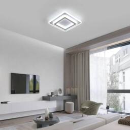 Goeco Ceiling Light LED Modern, 44 W, Square, 6500 K, for Hallway, Bedroom in White - thumbnail 6