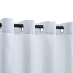 Berkfield Home Blackout Curtains with Metal Rings 2 pcs Off-White 140x225 cm in White - thumbnail 3