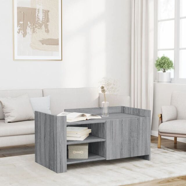 Berkfield Home Coffee Table Grey Sonoma 100x50x50 cm Engineered Wood - Size: 100 x 50 x 50 cm - image 1